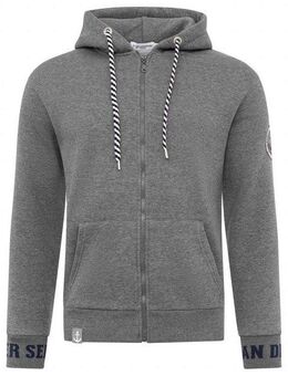 Zwillingsherz Kapuzensweatjacke "Küste Meer Moin" mit Zipper großer Stickerei