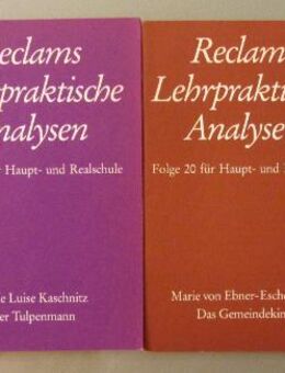 4x Reclams Lehrpraktische Analysen. Für Haupt- u. Realschule - Münster