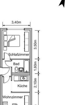 SInglewohnung mit Dusche und Balkon - Lichtenstein (Sachsen)