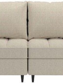 Dorel Home Ecksofa LINDHUS, L-Form, verschiedene Stellvarianten, Schlaf-Liege, Modulsofa, Recamiere, großer Bettkasten, Cord, Chenille
