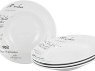 CreaTable Pastateller Europa Gustoso, Pastateller 27 cm 4-tlg, (4 St), Vielseitig einsetzbar, Dezente Dekoranlage