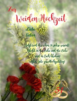 Glückwunschkarten zu Hochzeitstagen - Körner