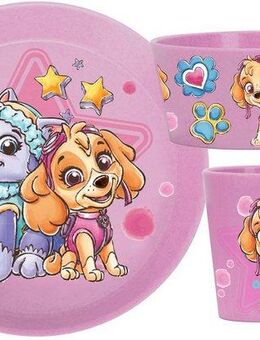 KOZIOL Kindergeschirr-Set CONNECT PAW PATROL (3-tlg), 1 Personen, Kunststoff, Made in Germany, 3 Teile, für 1 Person