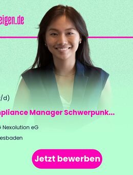 Compliance Manager (m/w/d) Schwerpunkt Datenschutz - Wiesbaden
