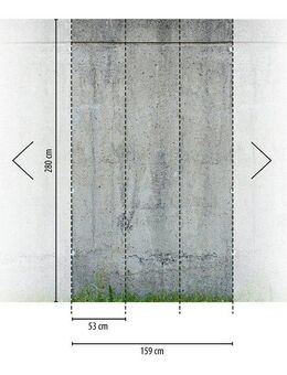 living walls Fototapete Fototapete Betonwand, glatt, gemustert, matt, neutral, (1 St), Betonoptik Industrial Look Loftoptik Steinwand Tapeten Wohnzimmer Flur