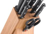 Zwilling Messerblock TWIN Chef 2 (8tlg), Messerblock mit 5 Messern + 1 Schere + 1 Wetzstahl, Bambus