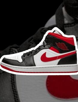 Nike Air Jordan 1 MID Gym Red Black Toe Größe 43 - Wiehl