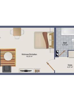 1-Zimmer-Apartment in München-Solln (geeignet für 2 Personen) - München