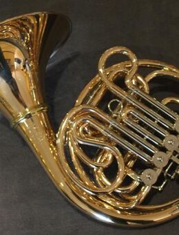 Meister Hans Hoyer 601 GA-L Goldmessing Doppelhorn mit Schraubbecher. NEUWARE - Hagenburg