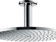 hansgrohe Regenduschkopf Raindance S, (Kopfbrause, Deckenanschluss), 24cm, 1 Strahlart PowderRain mit Deckenanschluss, chrom