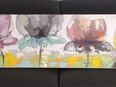 Bild, modern – 4 Blumen auf Leinwand in ca. 150 x 50 cm in 45883