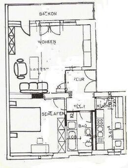 monderne und großzügige 2-Raumwohnung mit Balkon am nördlichen Stadtrand Weimar`s - Weimar