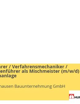 Anlagenführer / Verfahrensmechaniker / Mischanlagenführer als Mischmeister (gn*) für Betonmischanlage - Siegen (Universitätsstadt)
