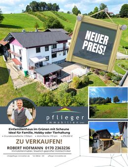 Einfamilienhaus im Grünen mit Scheune - Ideal für Familie, Hobby oder Tierhaltung - - Schönberg (Regierungsbezirk Niederbayern)