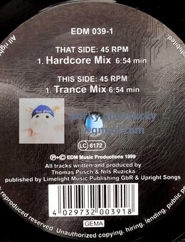 Sanity – Welcome To Paradise 1999 12" Vinyl Trance, Techno - München Bogenhausen