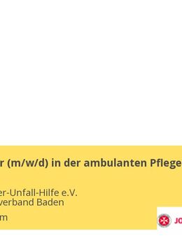 Pflegehelfer (m/w/d) in der ambulanten Pflege - Mannheim