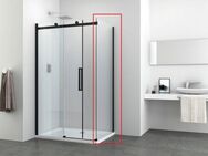 Sanotechnik Duschwand Elite Black Fixglas, Sicherheitsglas, 78-80 cm Breite