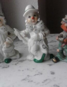 Clowns, 3 Deko Figuren Porzellan+Keramik zus. 4,- - Flensburg