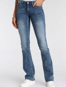 Arizona Bootcut-Jeans mit Keileinsätzen ausgestellte Beinform, niedrige Leibhöhe, elastisches Material