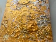 Goldrausch.. Bild in Gold mit echtem Goldblatt und Silber ..in Acryl - Hamburg