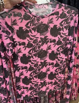 Neu Langarm Shirt LaMilla Rosen floral schwarz pink Gr. S/M - Beilngries