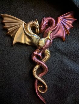 Drache, 20 cm aus Epoxid Harz Handmade - Gronau (Westfalen)
