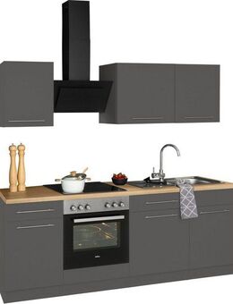 wiho Küchen Küchenzeile Unna, mit E-Geräten, Breite 220 cm