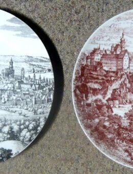 2 Große Porzellan Wandteller Stadt Amberg Sulzbach-Rosenberg TOP - Amberg Zentrum