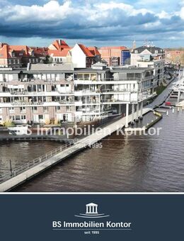 Wohnen am Wasser! Exklusive EG-Wohnung über zwei Etagen mit luxuriöser Ausstattung, PKW-Stellplatz und Terrasse! - Emden