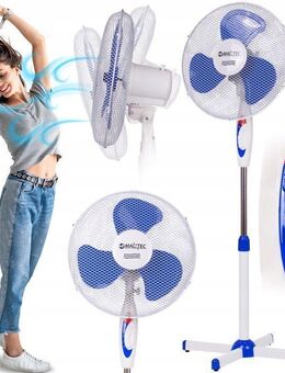 Standventilator Ventilator Windmaschine Luftkühler leistungsstark weiss - Wuppertal