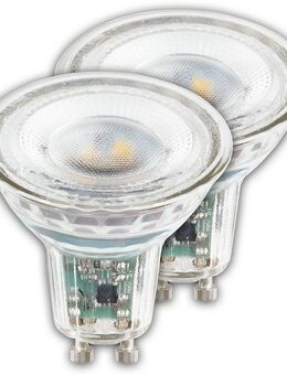 Briloner Leuchten LED-Leuchtmittel Ultraeffizientes GU10 Leuchtmittel EEK A, 2er Set, GU10, GU10, Warmweiß, 4,7W, 850 Lumen, 3000K