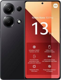 Xiaomi Redmi Note 13 Pro 8+256GB Smartphone (16,94 cm/6,67 Zoll, 256 GB Speicherplatz, 200 MP Kamera)