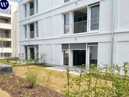 ... mit Terrasse und Garten im Neubau: 3 Zimmer mit Kochinsel, Essbereich, Glaswandloggia - Bad Homburg (Höhe)
