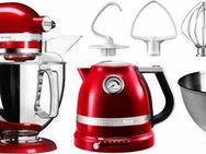 KitchenAid Küchenmaschine 5KSM175PSECA LIEBESAPFEL-ROT, 300 W, 4,8 l Schüssel, Gratis Wasserkocher, 2. Schüssel, Flexirührer (Wert ca. 347,-UVP)