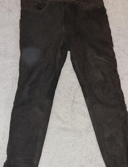 Damen-Herren Motorrad-Freizeit Lederschnürjeans dunkelbraun Gr.58 - Verden (Aller)
