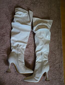 Overknee Stilletto gr 41 weiß neu - Rheine