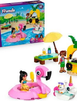 LEGO® Poolparty mit Einhorn und Flamingo (42658), LEGO Friends Konstruktionsspielsteine, (99 St), Made in Europe