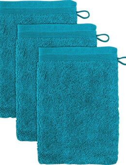 Möve Waschhandschuh Superwuschel, (Set, 3-St), Waschhandschuh Set mit Bordüre, 100% Premium Cotton Baumwolle, weich