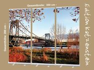 Bestatterbedarf: Roll-Up Display 3er-Set "Kaiser-Wilhelmbrücke im Herbst" zur Dekoration, Trauerfeier, Bestatter - Wilhelmshaven Zentrum