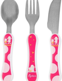 Sigikid Kinderbesteck Schaf Schnuggi Classic (3-tlg), Edelstahl