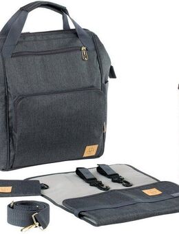 LÄSSIG Wickelrucksack Glam, Goldie, Backpack Anthracite, PETA-approved vegan