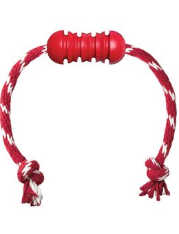 KONG Dental Hundespielzeug mit Seil - Größe S: ca. L 49 x Ø 3,7 cm