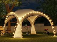 Solar LED - Event Pavillon Partyzelt Garten Gartenzelt Camping Pavilion FARBWAHL Set534 - Wuppertal