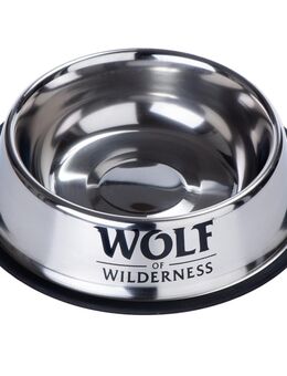 Wolf of Wilderness Rutschfester Edelstahlnapf für Hunde - Sparset: 2 x 850 ml, Ø 23 cm