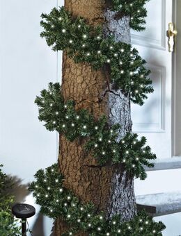 Beleuchtete Tannengirlande grün kalt-weiß Weihnachten #07563 - Birkenfeld (Baden-Württemberg)