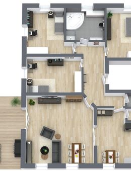 Großzügige 4-Zimmer-Erdgeschosswohnung mit Terrasse, Garage &amp; Stellplatz in Laaber! - Laaber