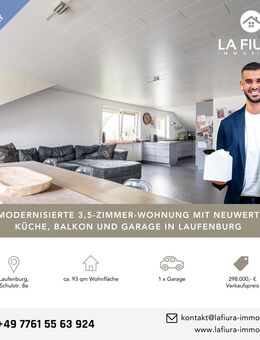 Top modernisierte 3,5-Zimmerwohnung mit Küche, Balkon, Garage | familienfreundliche Lage in Rhina - Laufenburg (Baden)