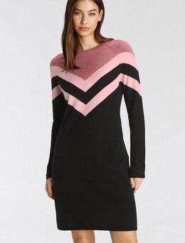 Tamaris Strickkleid legerer Look, aus Viskosemischung, lange Raglanärmel