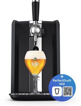 Philips Bierzapfanlage Perfect Draft 7000 Series HD3770/90, mit Temperatureinstellungen von 0-12°C und LED-Display, Schwarz