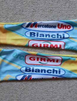 1 Paar Mercatone Uno Bianchi Armlinge Größe M hellblau blau gelb rot orange weiß - Niddatal